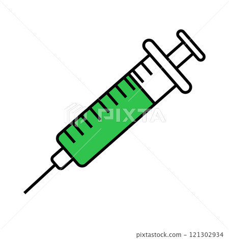 Syringe icon green Syringe icon green 121302934