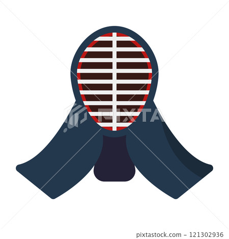 Illustration of the face of kendo 121302936