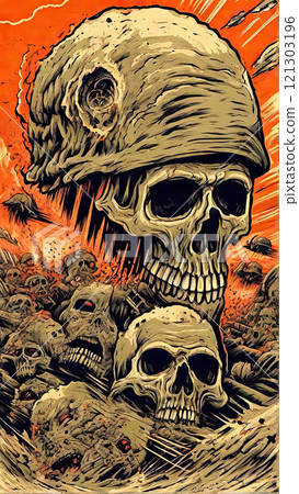 Nuclear War Horror Concept. The end of the world. Apocalypse. 121303196