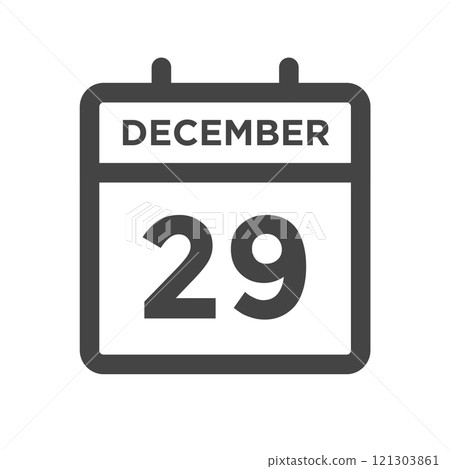December 29 Calendar Day or Calender Date for Deadlines or Appointment December 29 Calendar Day or Calender Date for Deadlines or Appointment 121303861