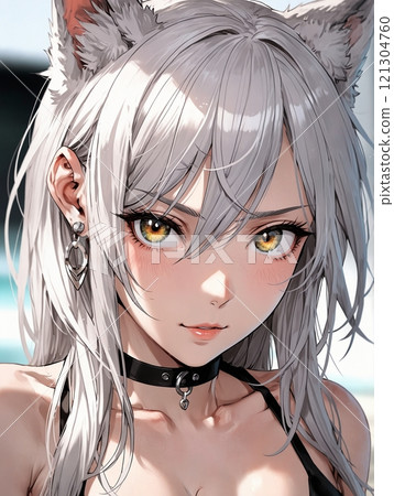 狼頭髮的美麗女孩 121304760