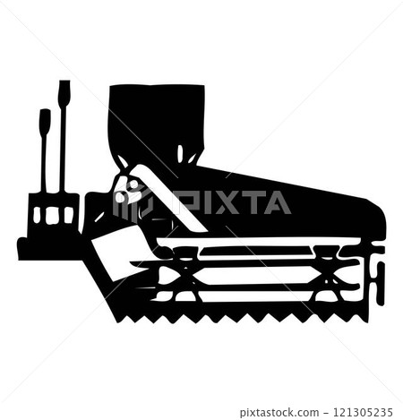 abstract Hand walk-behind farm tractor vector illustration abstract Hand walk-behind farm tractor vector illustration 121305235