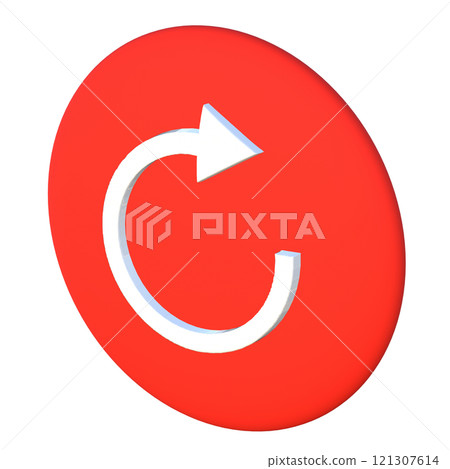 Diagonal video/music play button (forward) icon illustration 121307614