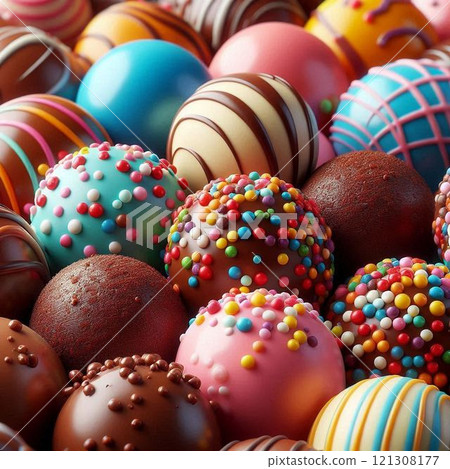 各種巧克力球放大 121308177