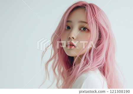 Pink hair lady Pink hair lady 121308190
