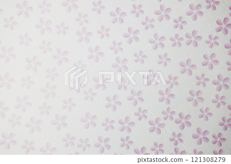 White paper with cherry blossom pattern 121308279
