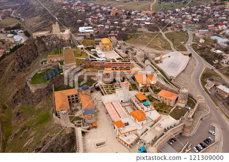 Aerial view of Rabati Castle in Georgian city of Akhaltsikhe 121309000