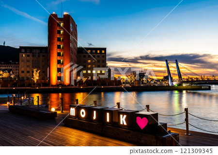 Mojiko Retro Romantic Lanterns Blue Wing Moji [Kitakyushu City, Fukuoka Prefecture] 121309345