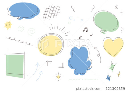 簡單插畫素材集 121309859