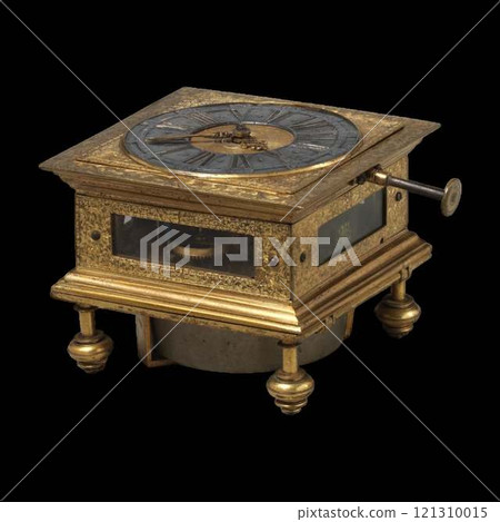 Antique 17th Century German Brass Table Clock by Kleinschmidt 121310015