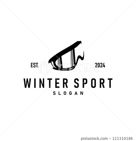 Ski Sport Logo, Winter Snow Sports Design Retro Vintage Vector Illustration Ski Sport Logo, Winter Snow Sports Design Retro Vintage Vector Illustration 121310186