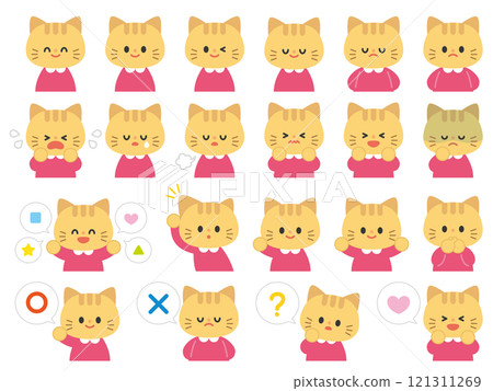 動物圖示_貓女孩 121311269