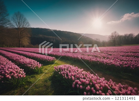 blooming spring park country landscape 121311491