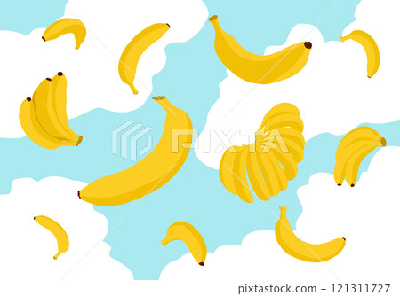 Illustration of bananas from various angles 121311727