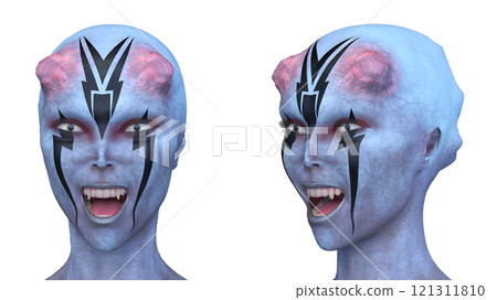 female alien face 121311810