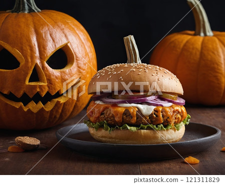 burger seasonal menu for halloween 121311829