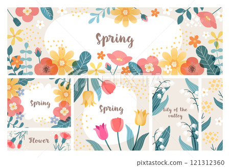 春天的花朵模板集_3 121312360