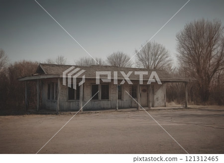 old gas station landscape 121312465