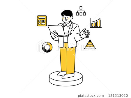 一位商人做示範的插圖 121313020