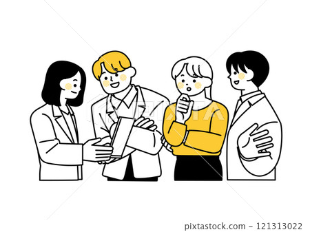 四位商人交談的團隊 121313022