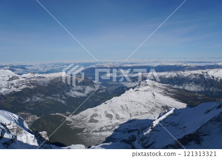 從瑞士少女峰眺望的景色 121313321