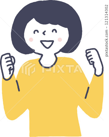 A young woman posing with both hands A young woman posing with both hands 121314302