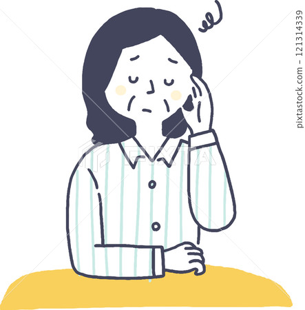 Senior woman who has trouble waking up 121314339