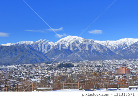 信濃大町冬季山景 信濃大町冬季山景 121315571