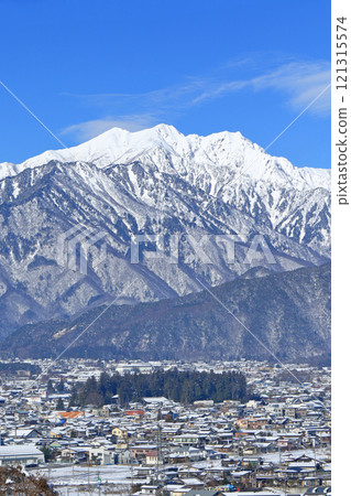 信濃大町冬季山景 121315574