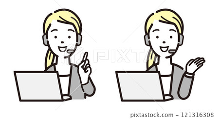 Call center operator illustrations Call center operator illustrations 121316308