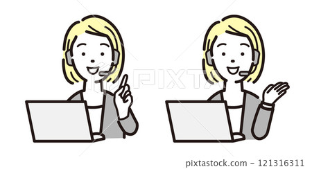 Call center operator illustrations Call center operator illustrations 121316311