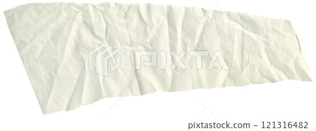 Realistic crumpled tracing paper. Beige, creamy, ivory rice washi paper for scrapbooking, paper collage making. Realistic crumpled tracing paper. Beige, creamy, ivory rice washi paper for scrapbooking, paper collage making. 121316482