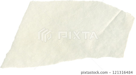 Crumpled tracing paper with torn edges. Rice washi paper for DIY projects, scrapbooking and collage. 121316484