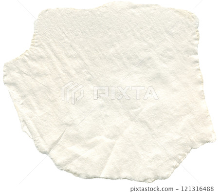 Realistic crumpled tracing paper. Beige, creamy, ivory rice washi paper for scrapbooking, paper collage making. Realistic crumpled tracing paper. Beige, creamy, ivory rice washi paper for scrapbooking, paper collage making. 121316488