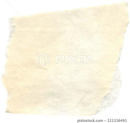Crumpled rice paper with torn edges. Washi paper For DIY projects, scrapbooking and collage. 121316491