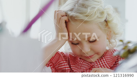 Kids as business executive sitting at desk in office 4k Kids as business executive sitting at desk in office 4k 121316990