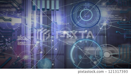 Image of data processing over computer servers 121317393
