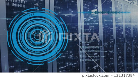 Image of data processing over computer servers 121317394
