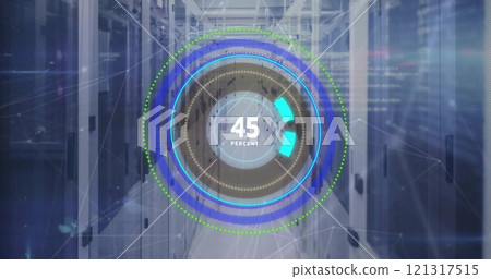 Image of digital data processing over computer servers 121317515
