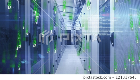 Image of binary coding digital data processing over computer servers Image of binary coding digital data processing over computer servers 121317643