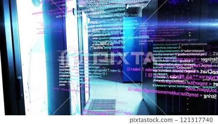 Image of digital data processing over computer servers Image of digital data processing over computer servers 121317740