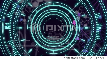 Image of scientific data processing over network of connections Image of scientific data processing over network of connections 121317771