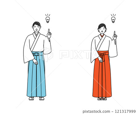 The shrine priest and shrine maiden who came up with the idea 121317999