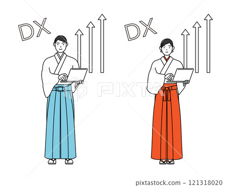 DX的形象：成功改善事業的神官與巫女 121318020