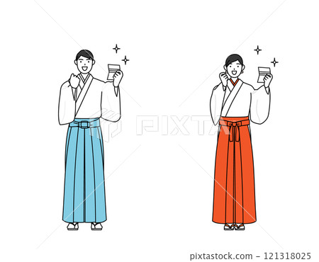 神官和巫女看到自己的存摺很高興 121318025