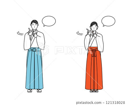 神官與巫女操作智慧型手機 121318028