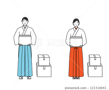 神官與巫女抬著紙箱 121318041