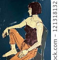 Jeans woman illustration 121318132