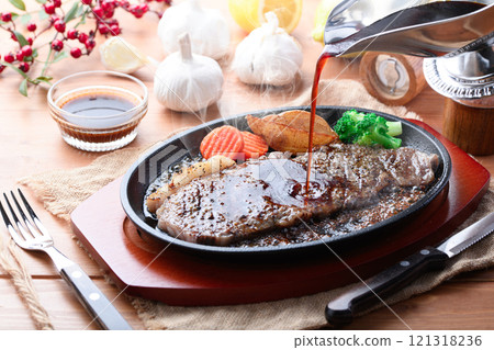 Domestic Wagyu Beef Sirloin Steak Domestic Wagyu Beef Sirloin Steak 121318236