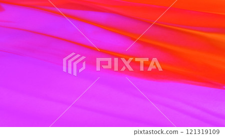 Vivid Flow - A dynamic composition of smooth pink and red hues flowing diagonally, creating an impression of silk-like texture and energy. 121319109
